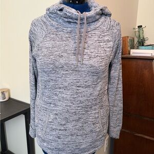 Athleta Black and Gray Relaxed Long Sleeve Hoodie